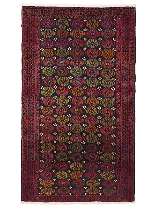 Afghan Teimani 3'6" x 6'3" Hand-knotted Wool Rug 