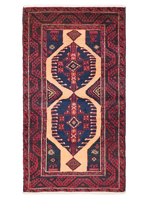 Afghan Baluch 3'4" x 6'1" Hand-knotted Wool Rug 
