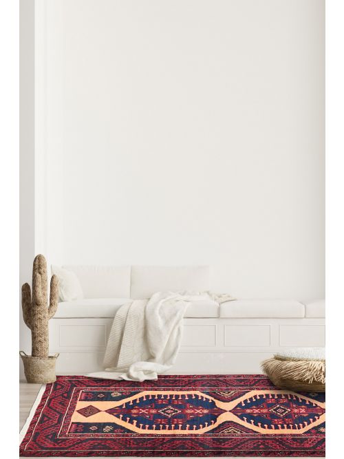 Afghan Baluch 3'4" x 6'1" Hand-knotted Wool Rug 