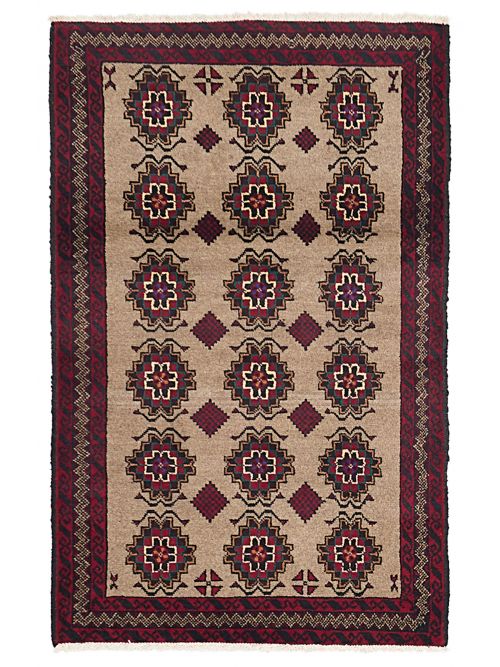 Afghan Teimani Hand-knotted Wool Rug, 99 x 155 cm