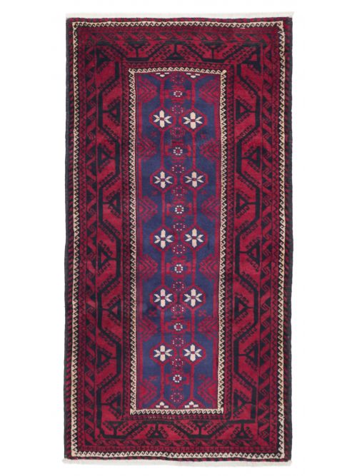 Afghan Baluch 3'8" x 7'6" Hand-knotted Wool Rug 