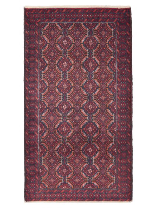 Afghan Teimani Hand-knotted Wool Rug, 97 x 178 cm
