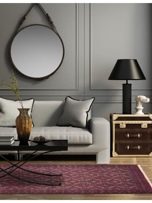 Afghan Teimani Hand-knotted Wool Rug, 97 x 178 cm