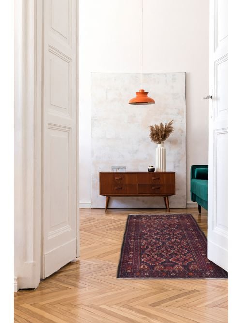 Afghan Teimani 3'3" x 6'10" Hand-knotted Wool Rug 