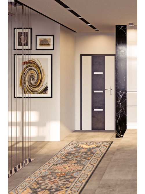Indian Jules Serapi Hand-knotted Wool Runner Rug, 79 x 300 cm