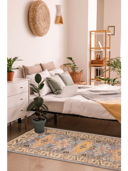 Indian Jules Serapi Hand-knotted Wool Runner Rug, 76 x 239 cm