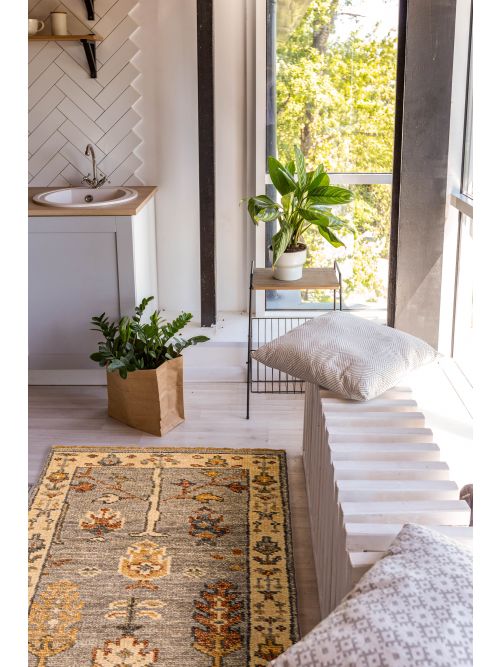 Indian Jules Serapi Hand-knotted Wool Runner Rug, 79 x 241 cm