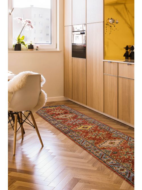 Indian Jules Serapi Hand-knotted Wool Runner Rug, 81 x 305 cm