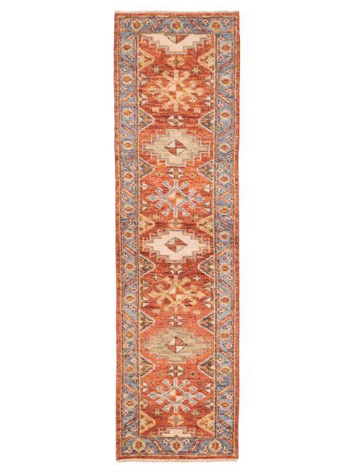 Indian Jules Serapi Hand-knotted Wool Runner Rug, 79 x 300 cm