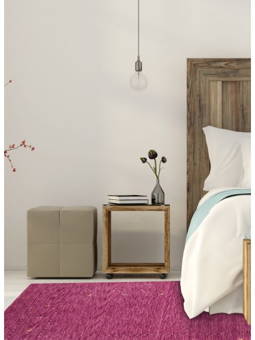 Indian Indo Gabbeh 4'10" x 7'9" Hand Loomed Wool Rug 