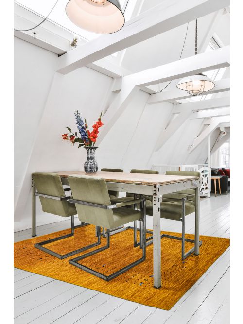 Indian Indo Gabbeh 4'9" x 8'0" Hand Loomed Wool Rug 