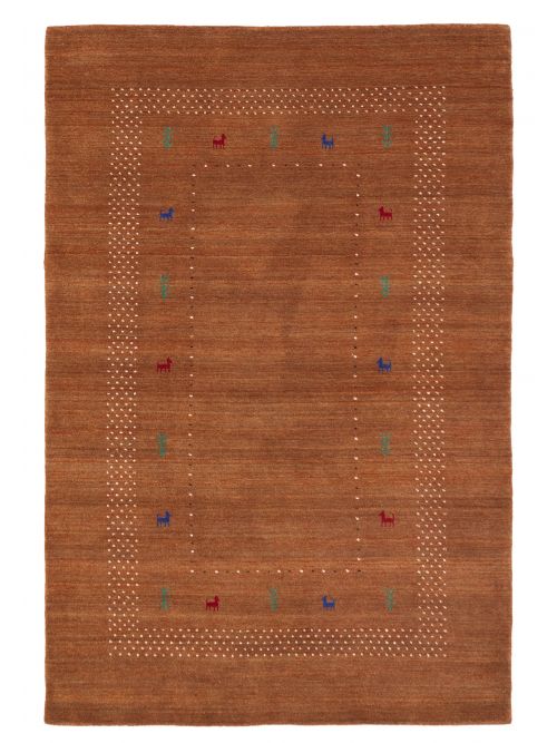 Indian Indo Gabbeh 5'0" x 7'8" Hand Loomed Wool Rug 