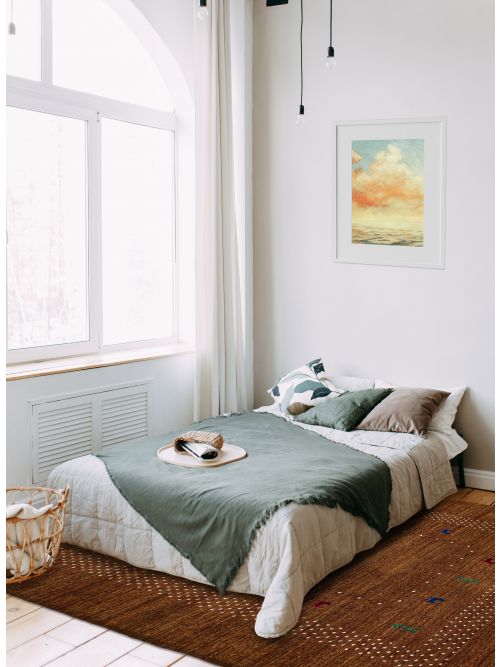 Indian Indo Gabbeh 5'0" x 7'8" Hand Loomed Wool Rug 