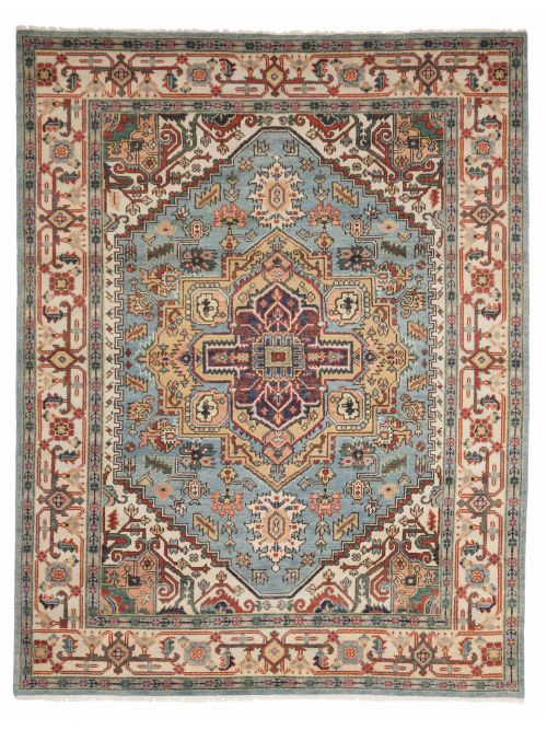 Indian Serapi Heritage 7'9" x 9'11" Hand-knotted Wool Rug 