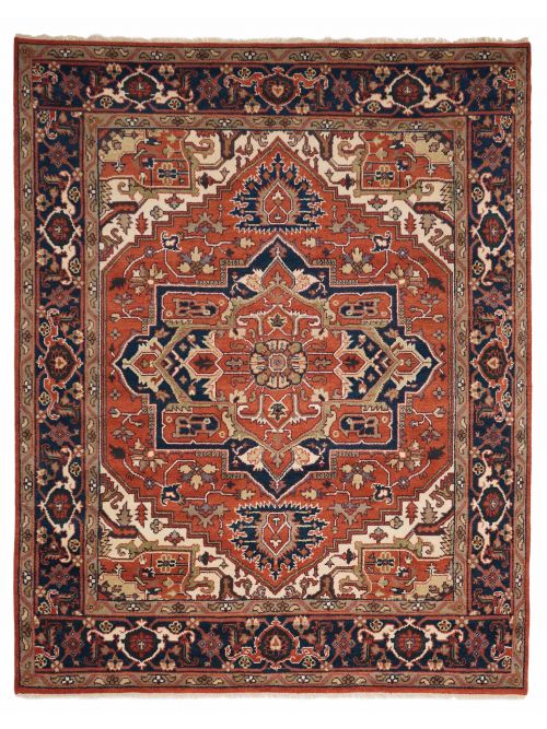 Indian Serapi Heritage 8'0" x 10'1" Hand-knotted Wool Rug 