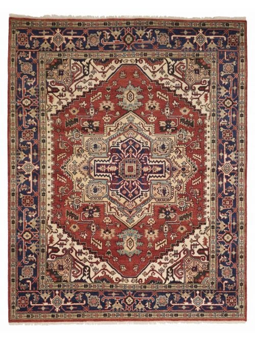 Indian Serapi Heritage 8'0" x 10'0" Hand-knotted Wool Rug 