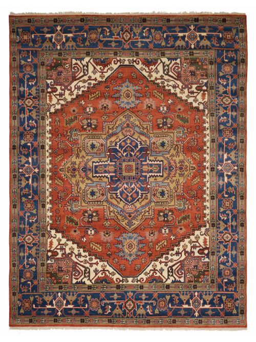 Indian Serapi Heritage 9'1" x 11'11" Hand-knotted Wool Rug 
