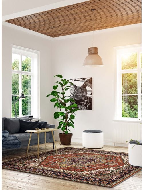Indian Serapi Heritage 7'10" x 10'0" Hand-knotted Wool Rug 