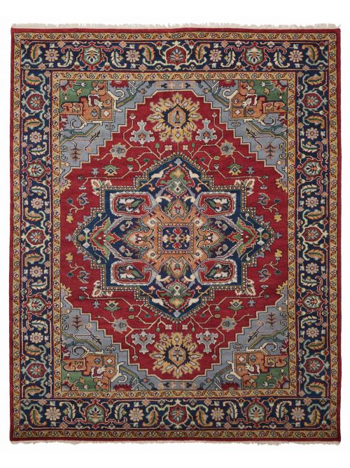 Indian Serapi Heritage 8'0" x 9'11" Hand-knotted Wool Rug 