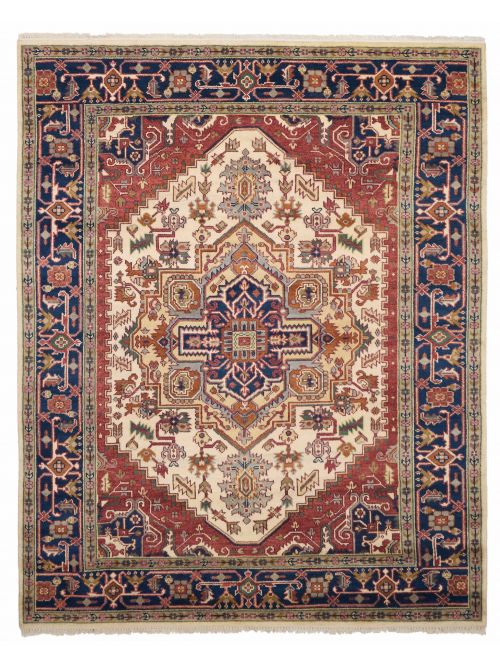 Indian Serapi Heritage 8'0" x 9'11" Hand-knotted Wool Rug 