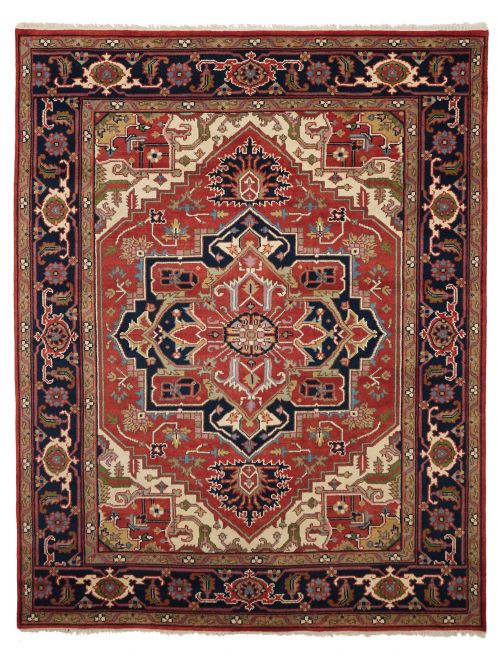 Indian Serapi Heritage 7'11" x 10'2" Hand-knotted Wool Rug 