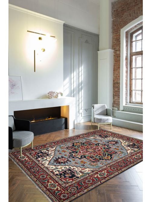 Indian Serapi Heritage 8'11" x 12'2" Hand-knotted Wool Rug 