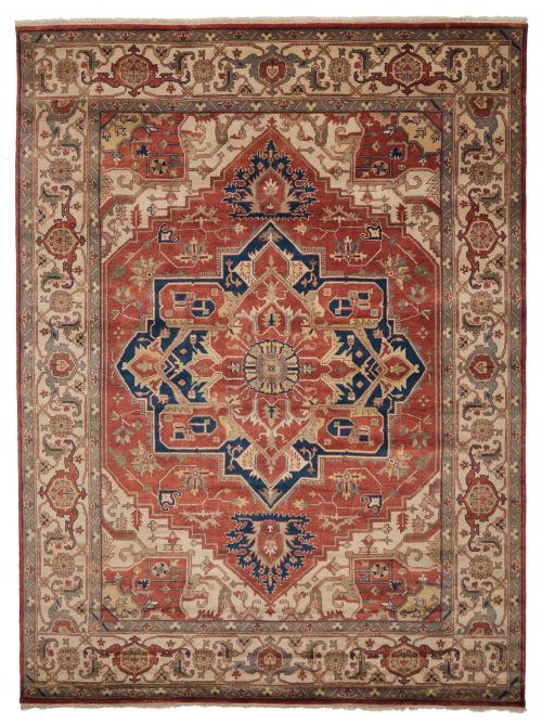 Indian Serapi Heritage 9'0" x 12'0" Hand-knotted Wool Rug 