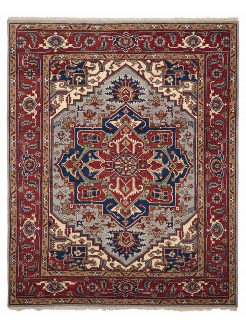 Indian Serapi Heritage 7'11" x 9'10" Hand-knotted Wool Rug 