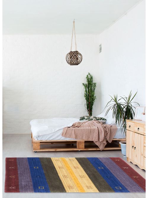 Tapis indo gabbeh 2'11" x 4'8" en laine