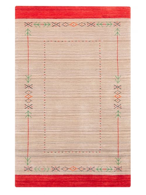 Indo Gabbeh 3'0" x 4'8" Hand Loomed Wool Rug 