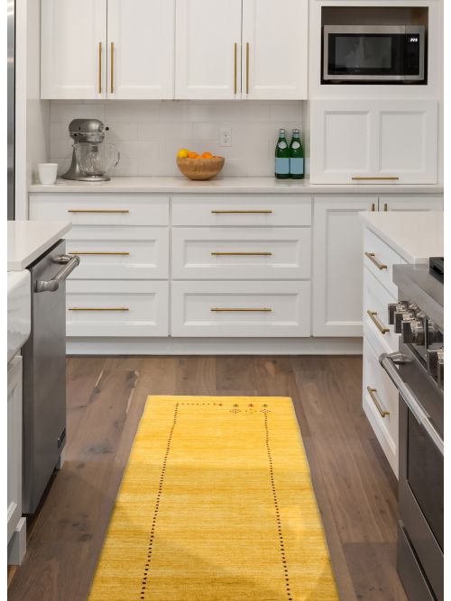 Indo Gabbeh 2'4" x 7'9" Hand Loomed Wool Runner Rug 