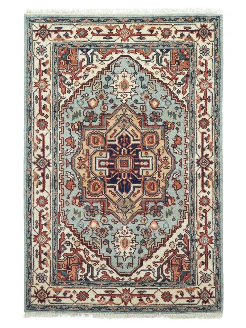 Indian Serapi Heritage Hand-knotted Wool Rug, 122 x 178 cm