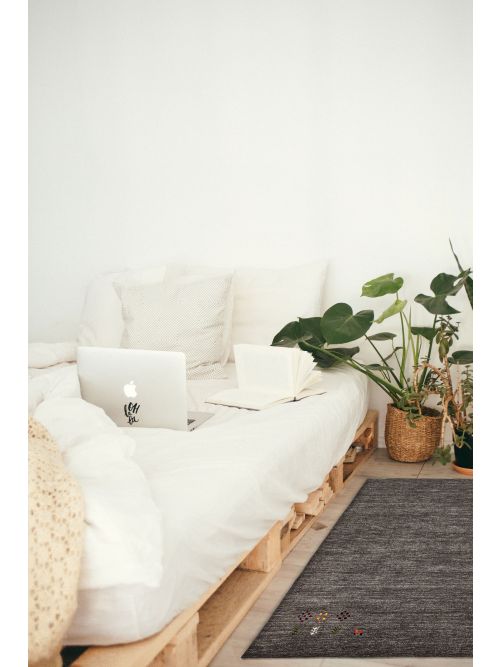 Indo Gabbeh 4'0" x 5'8" Hand Loomed Wool Rug 