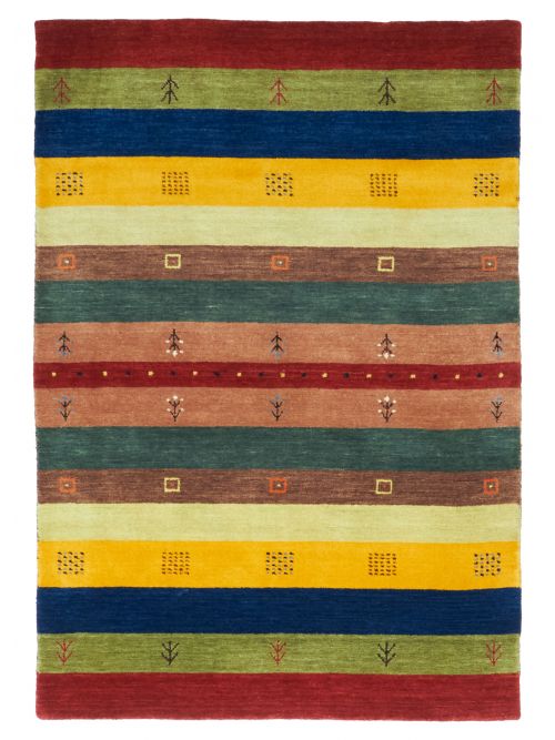 Indo Gabbeh 3'11" x 5'7" Hand Loomed Wool Rug 