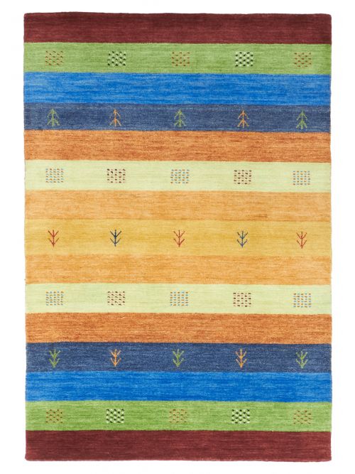 Indo Gabbeh 3'11" x 5'8" Hand Loomed Wool Rug 
