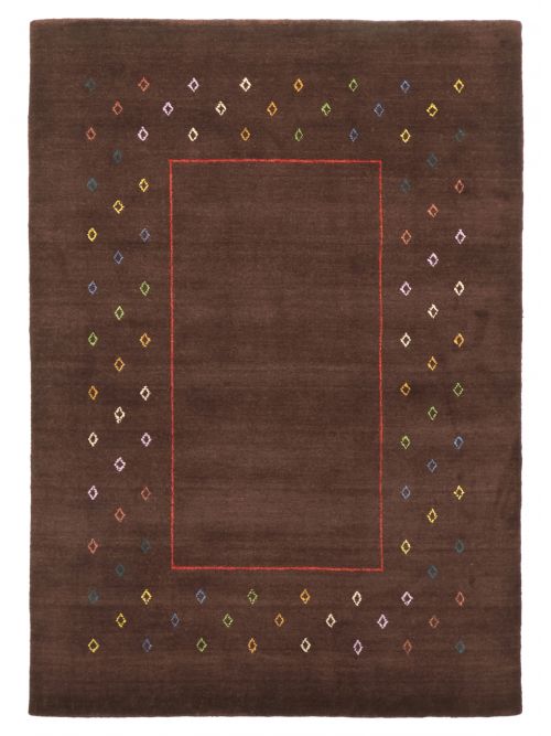 Indo Gabbeh 4'1" x 5'10" Hand Loomed Wool Rug 