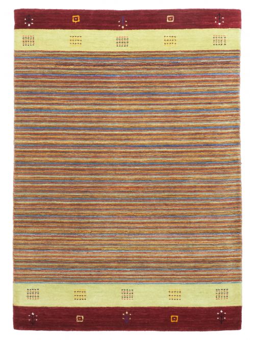 Indo Gabbeh 4'0" x 5'8" Hand Loomed Wool Rug 
