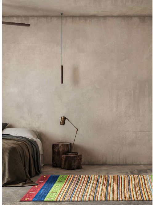 Indo Gabbeh 4'0" x 5'11" Hand Loomed Wool Rug 