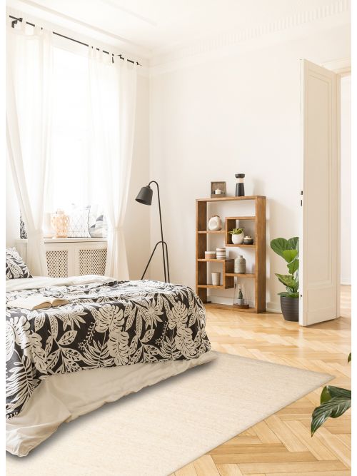 Indian Sienna 5'7" x 7'4" Braided Weave Wool Kilim 