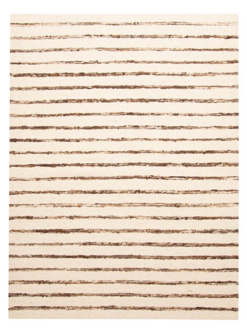 Indian Sienna 5'5" x 7'3" Braided Weave Wool Kilim 