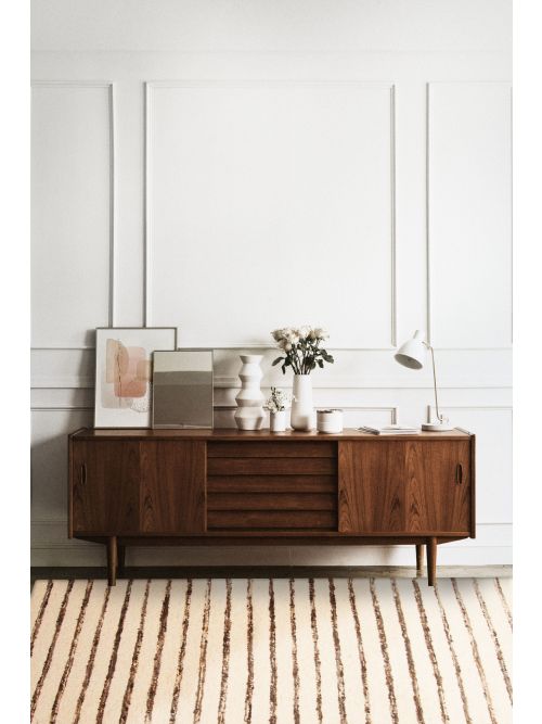 Indian Sienna 5'5" x 7'3" Braided Weave Wool Kilim 