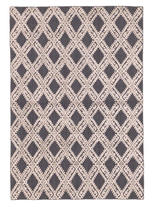 Indian Elysian 4'10" x 6'11" Hand Loomed Viscose & Wool Rug 