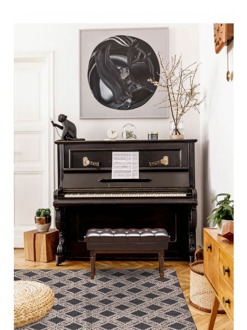 Indian Elysian 4'10" x 6'11" Hand Loomed Viscose & Wool Rug 