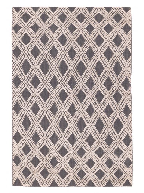 Indian Elysian 5'3" x 7'9" Hand Loomed Viscose & Wool Rug 