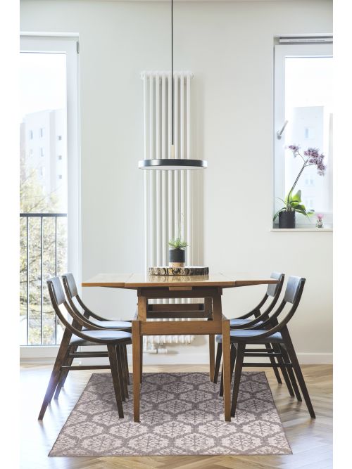 Indian Elysian 5'6" x 8'5" Hand Loomed Viscose & Wool Rug 