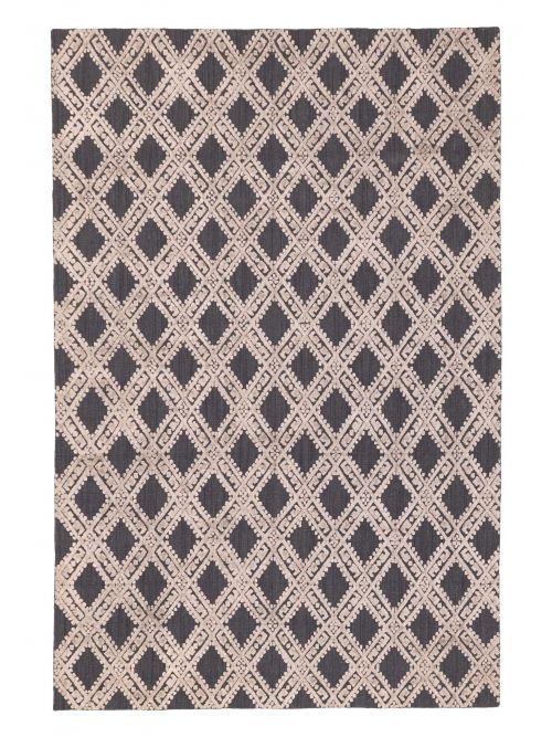 Indian Elysian 5'11" x 8'11" Hand Loomed Viscose & Wool Rug 