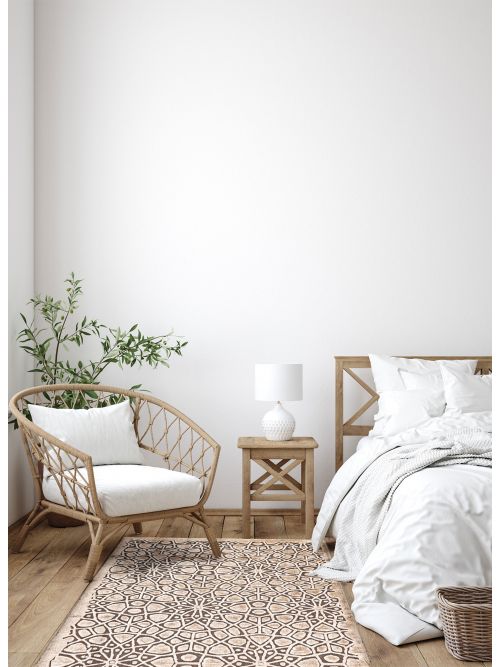 Indian Elysian 4'10" x 7'0" Hand Loomed Viscose & Wool Rug 