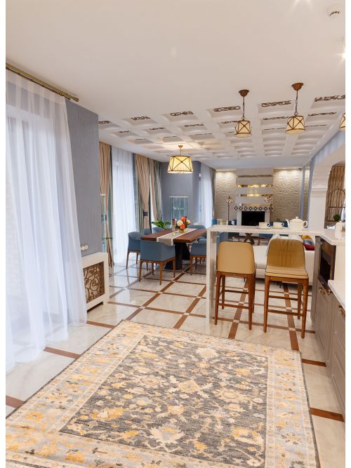 Indian Jules Serapi Hand-knotted Wool Rug, 244 x 302 cm