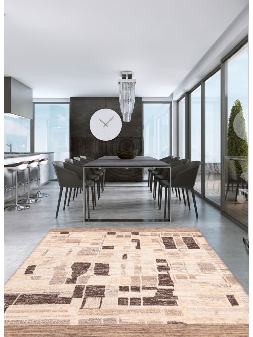 Indian Tangier Hand-knotted Wool Rug, 244 x 300 cm