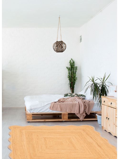 Indian Palas Denizli 8'0" x 8'0" Flat-Weave Jute Kilim 